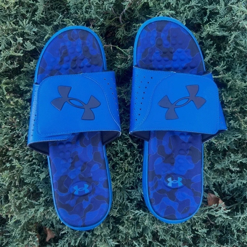 Under Armour Men's Ignite Pro Graphic Slide Sandals‎ Size 12 Blue
